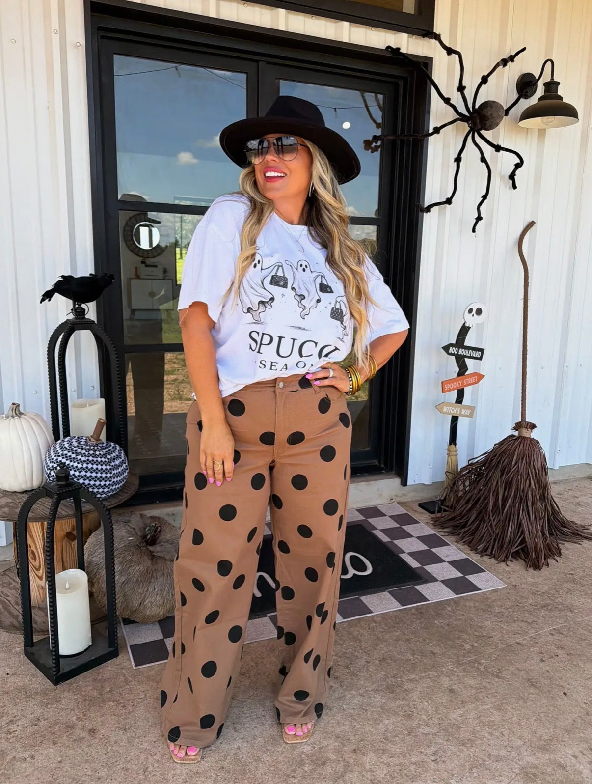 Mocha Dot Denim - Sept. Ship Date