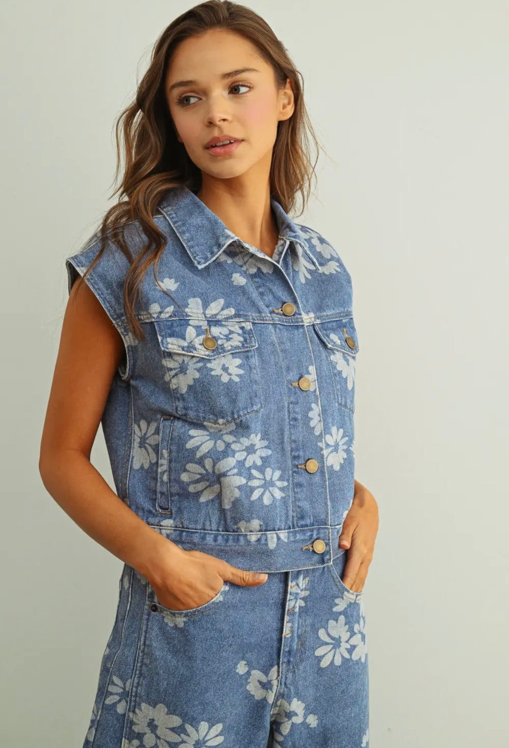 Daisy Denim Vest