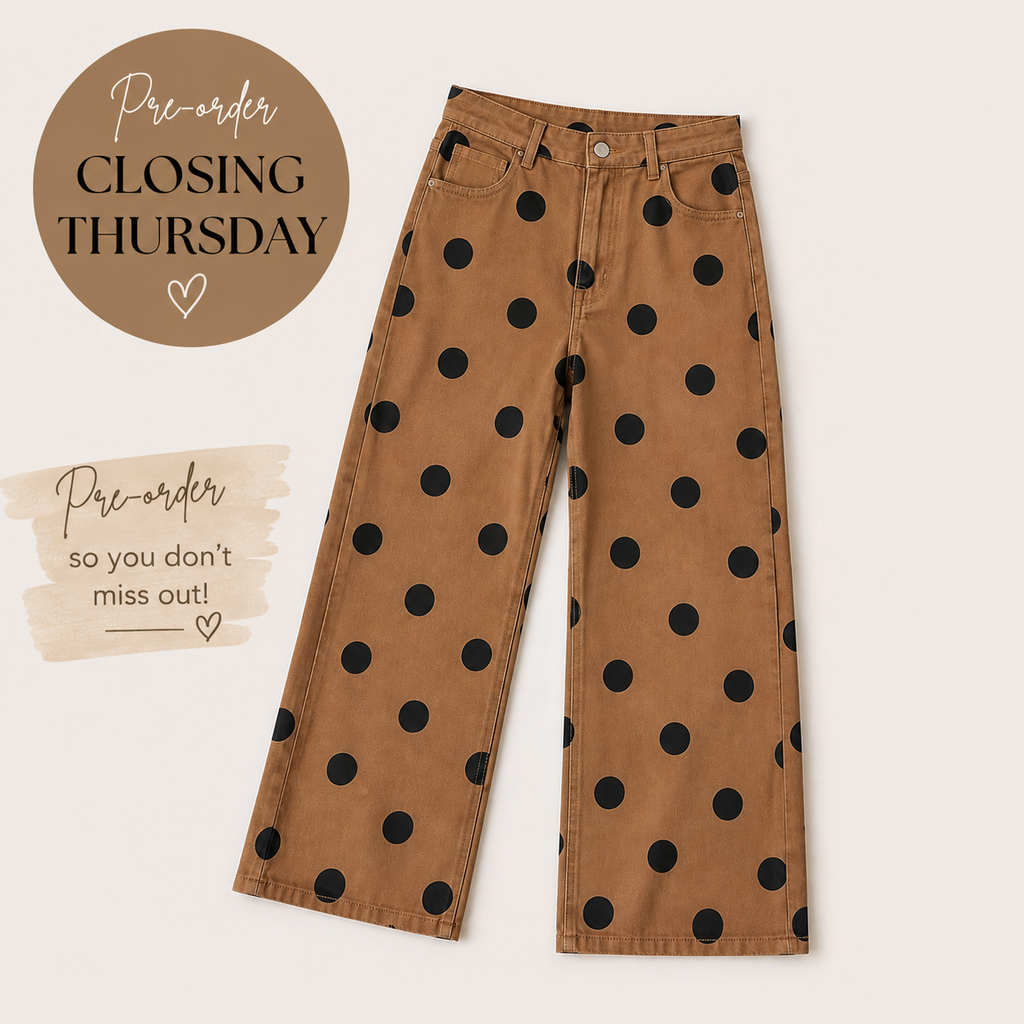 Mocha Dot Denim - Sept. Ship Date